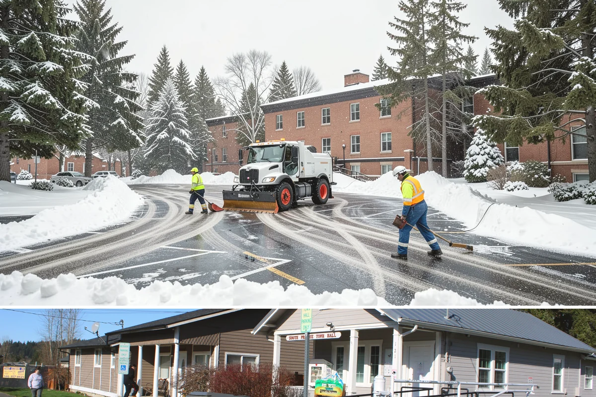 HOA Deicing in South Prairie, Pierce County, WA - Ice control aligns with the December-through-February core season, with added visits during prolonged outflow-driven freezes...