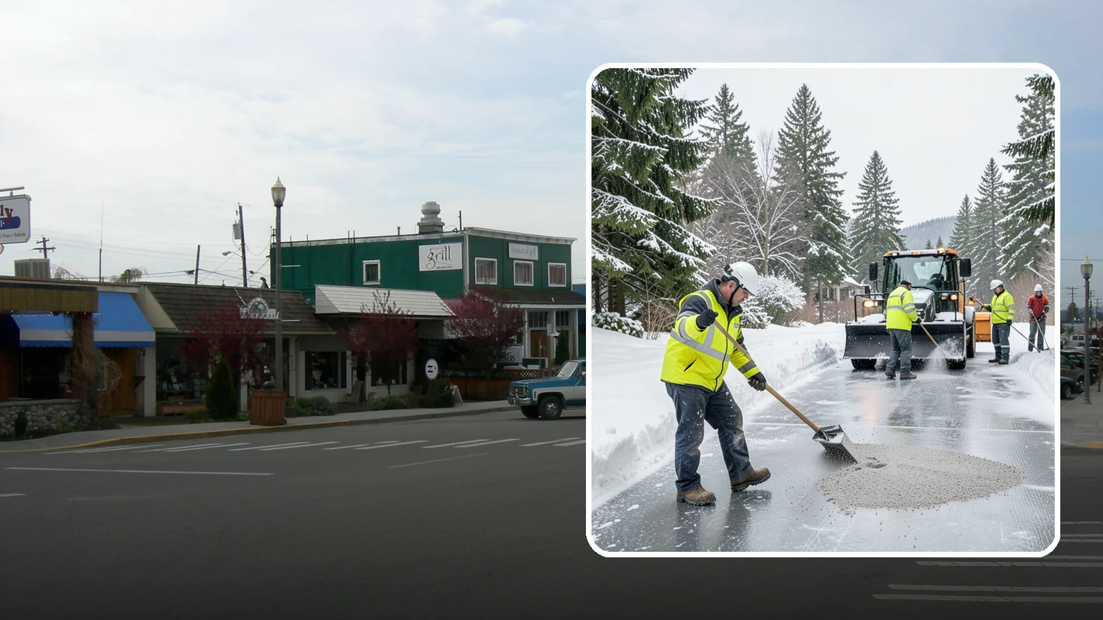 HOA Deicing in Stanwood, Snohomish County, WA - Community-wide deicing for homeowner associations, protecting shared roads, mailbox kiosks, and clubhouse walks from the glaze...