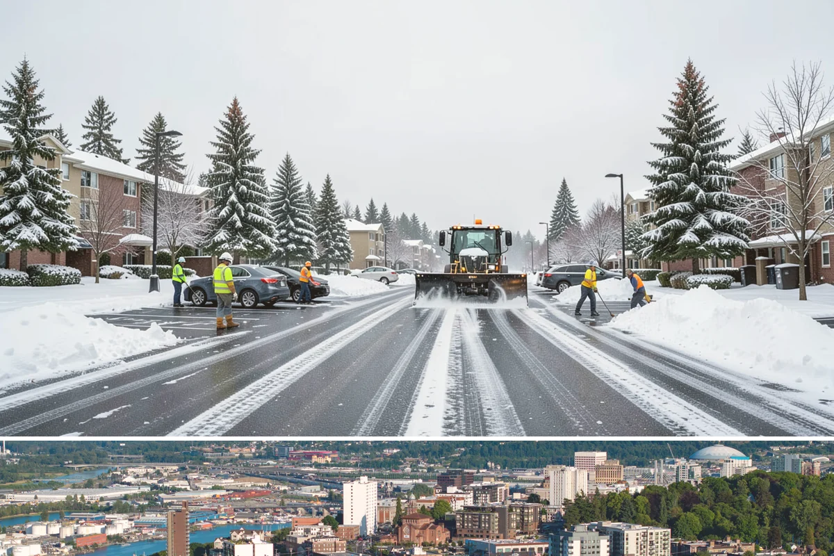 HOA Deicing in Tacoma, Pierce County, WA - Ice control aligns with the December-through-February core season, with added visits during prolonged outflow-driven freezes...