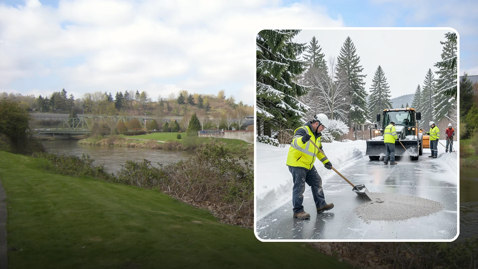 HOA Deicing in Tukwila, King County, WA - Community-wide deicing for homeowner associations, protecting shared roads, mailbox kiosks, and clubhouse walks from the glaze...