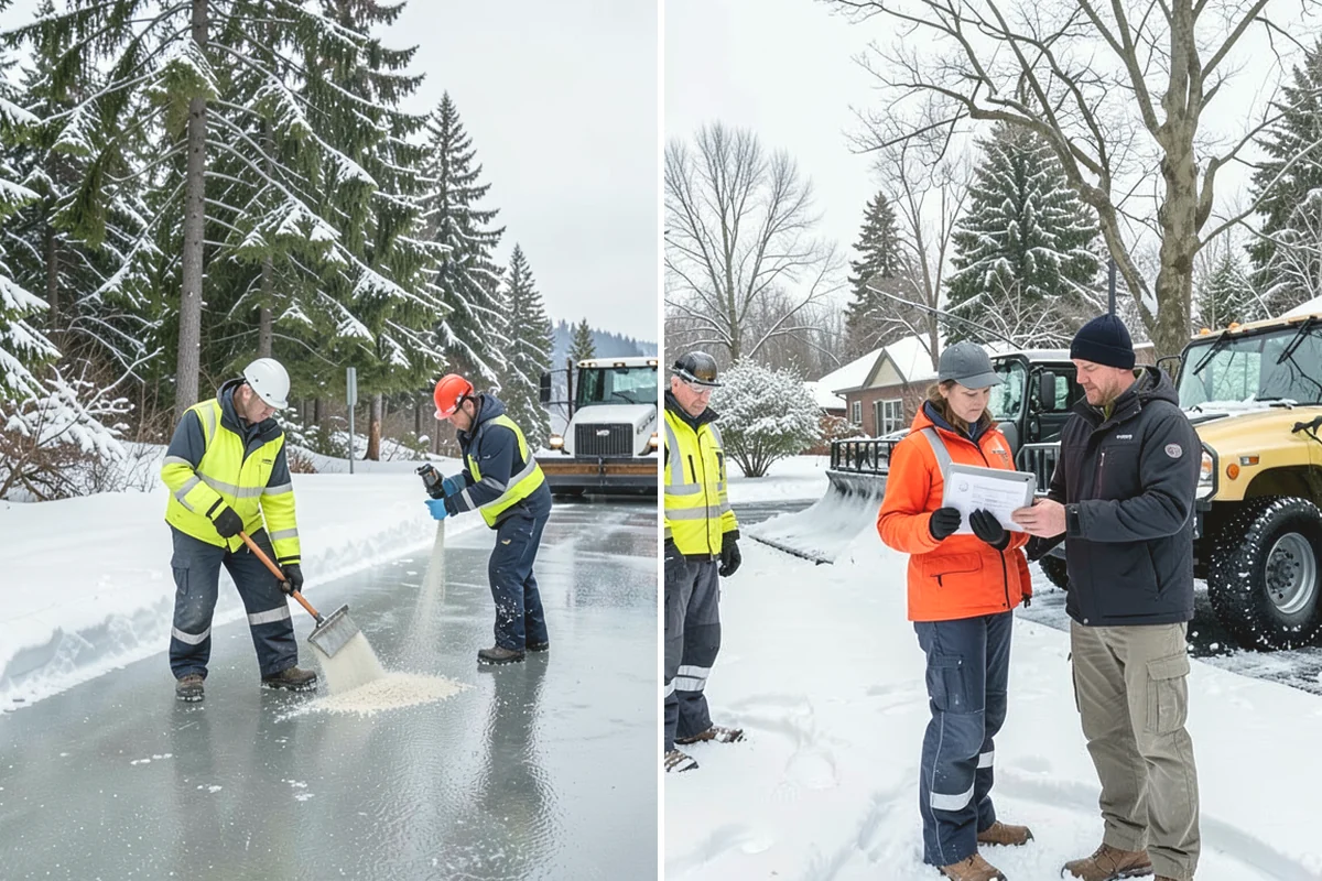 HOA Parking Lot Snow Removal in Anacortes, Skagit County, WA - Review the association map, trigger depth, and problem areas with the board