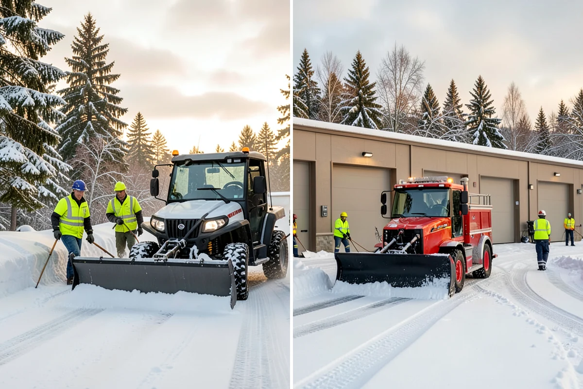 HOA Parking Lot Snow Removal in Arlington, Snohomish County, WA - Review the association map, trigger depth, and problem areas with the board