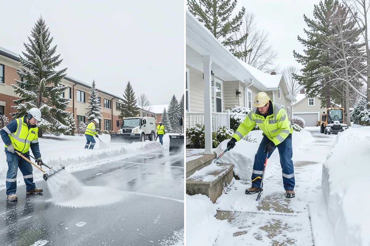 HOA Parking Lot Snow Removal in Auburn, King County, WA - Review the association map, trigger depth, and problem areas with the board