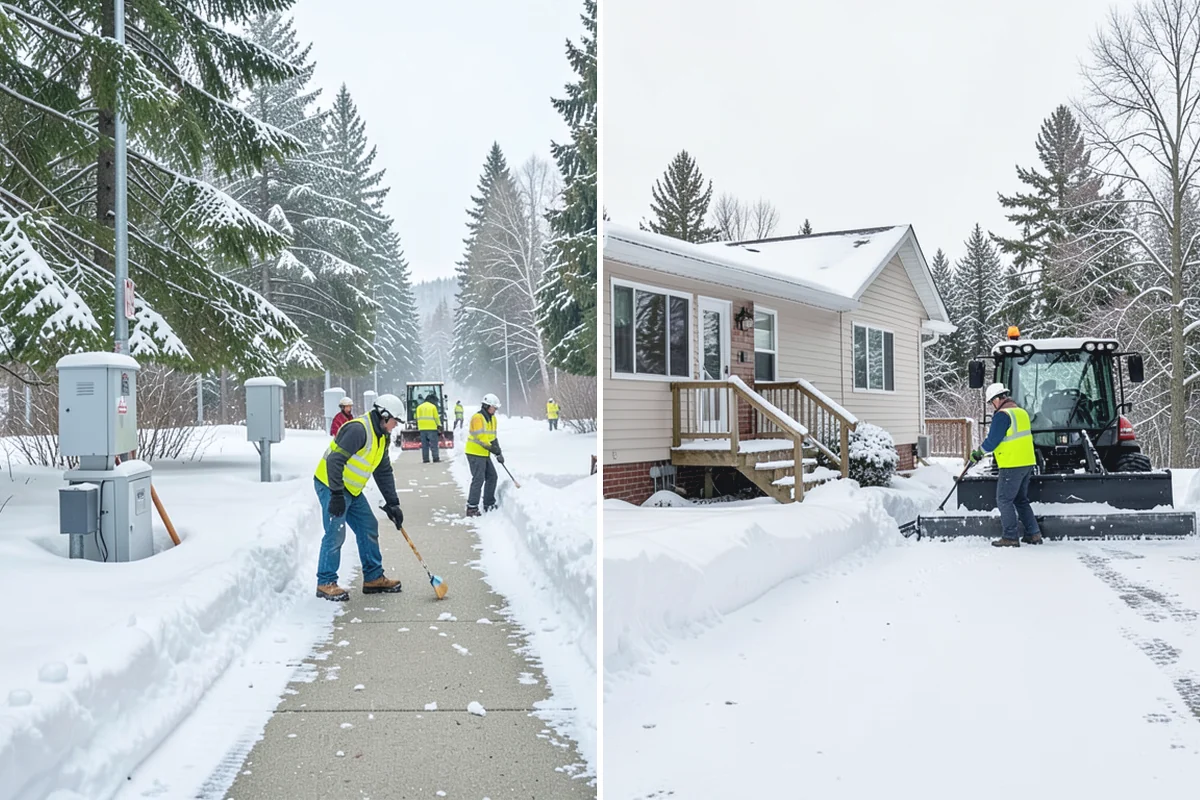 HOA Parking Lot Snow Removal in Beaux Arts Village, King County, WA - Review the association map, trigger depth, and problem areas with the board