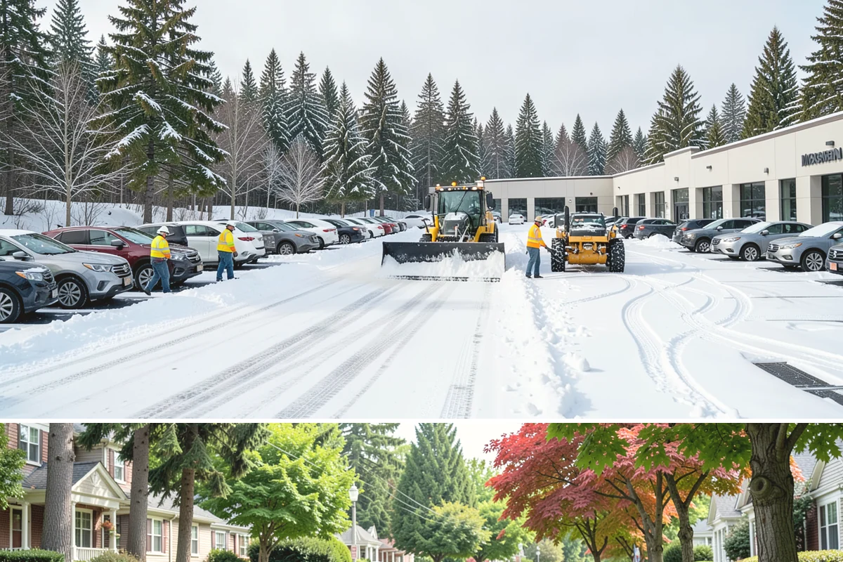 HOA Parking Lot Snow Removal in Beaux Arts Village, King County, WA - HOA lots in Western Washington face the greatest snow demand from December into early February, aligning with peak overnight...