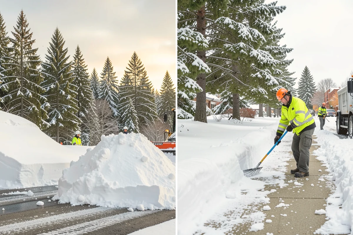 HOA Parking Lot Snow Removal in Bellevue, King County, WA - Review the association map, trigger depth, and problem areas with the board