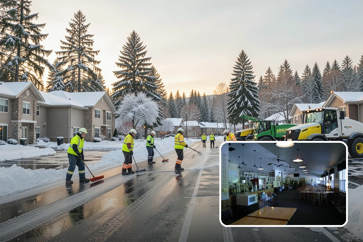 HOA Parking Lot Snow Removal in Black Diamond, King County, WA - Board liability is reduced with a documented, trigger-based service record