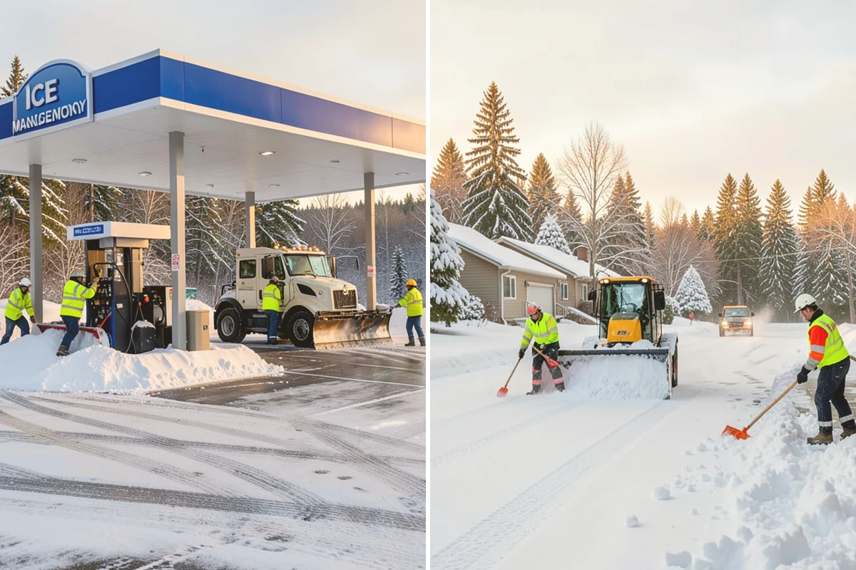 HOA Parking Lot Snow Removal in Bothell, King County, WA - Review the association map, trigger depth, and problem areas with the board