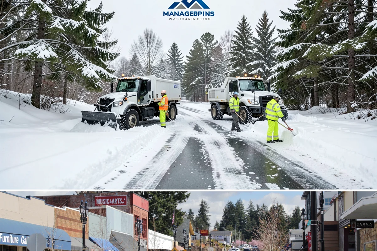 HOA Parking Lot Snow Removal in Bothell, King County, WA - HOA lots in Western Washington face the greatest snow demand from December into early February, aligning with peak overnight...