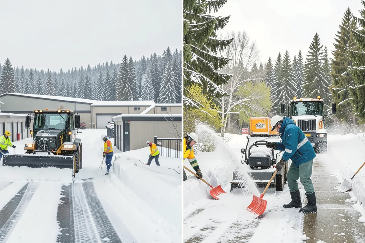 HOA Parking Lot Snow Removal in Burien, King County, WA - Review the association map, trigger depth, and problem areas with the board