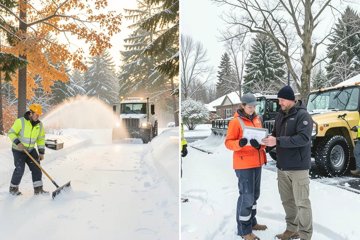 HOA Parking Lot Snow Removal in Carnation, King County, WA - Review the association map, trigger depth, and problem areas with the board