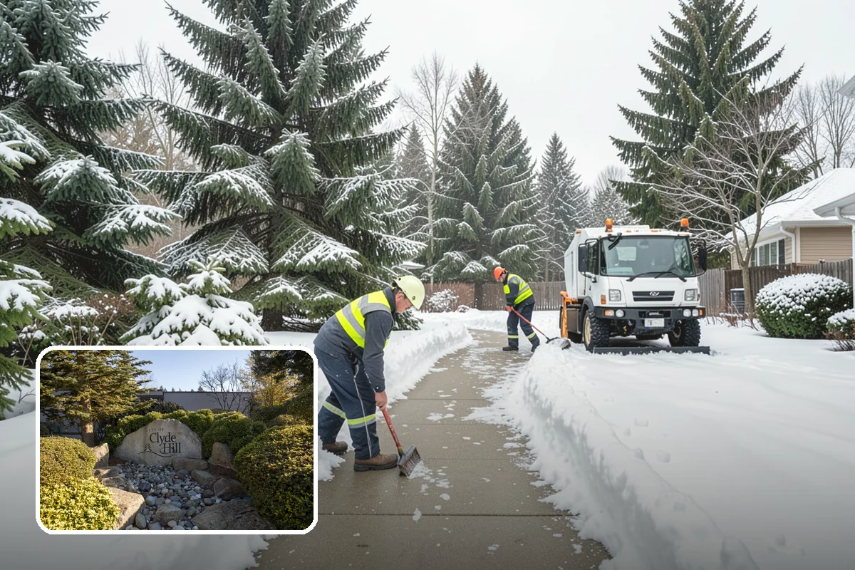 HOA Parking Lot Snow Removal in Clyde Hill, King County, WA - Board liability is reduced with a documented, trigger-based service record