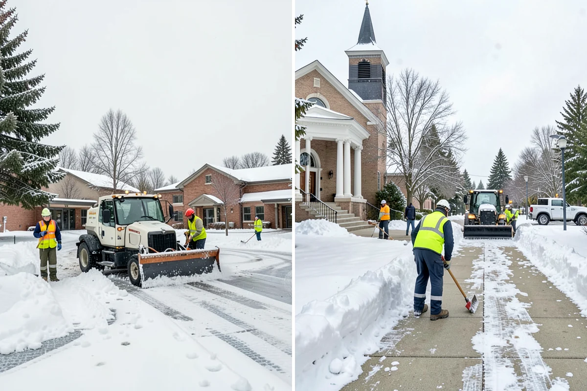 HOA Parking Lot Snow Removal in Clyde Hill, King County, WA - Review the association map, trigger depth, and problem areas with the board