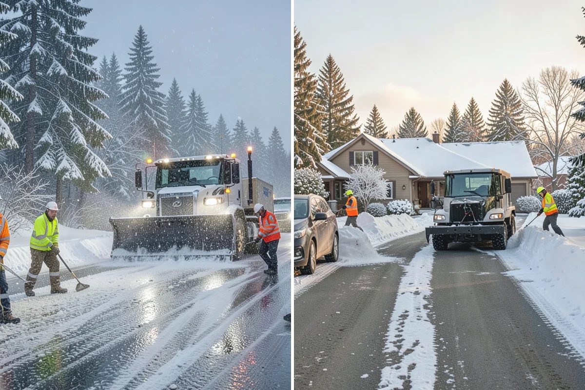 HOA Parking Lot Snow Removal in Coupeville, Island County, WA - Review the association map, trigger depth, and problem areas with the board