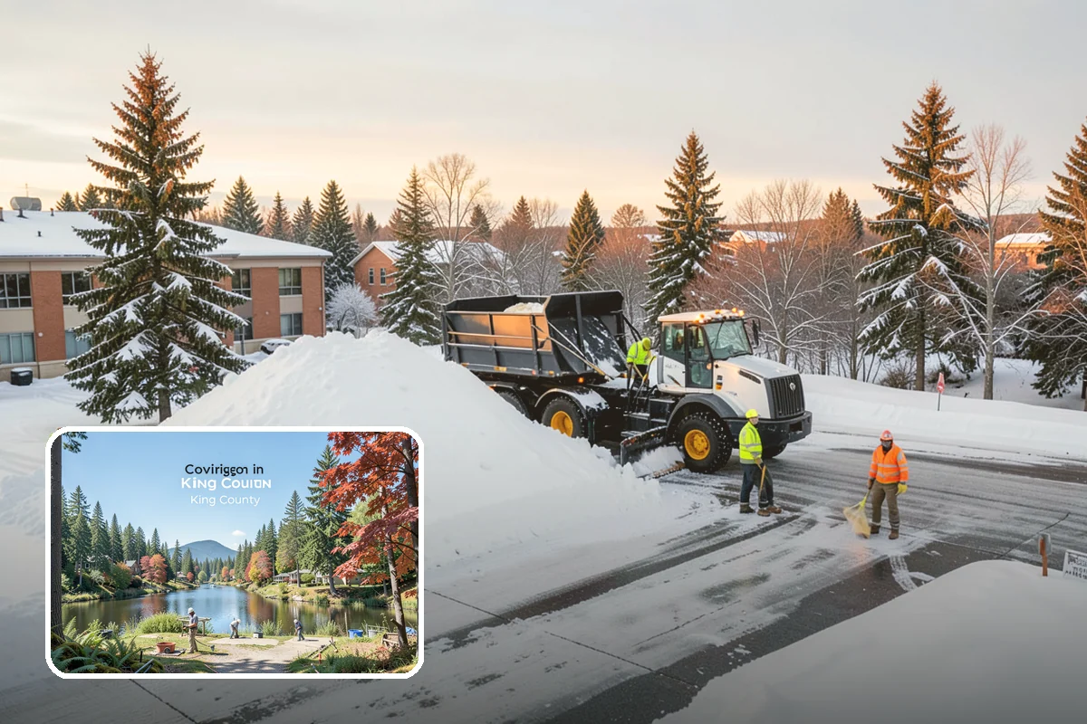 HOA Parking Lot Snow Removal in Covington, King County, WA - Board liability is reduced with a documented, trigger-based service record