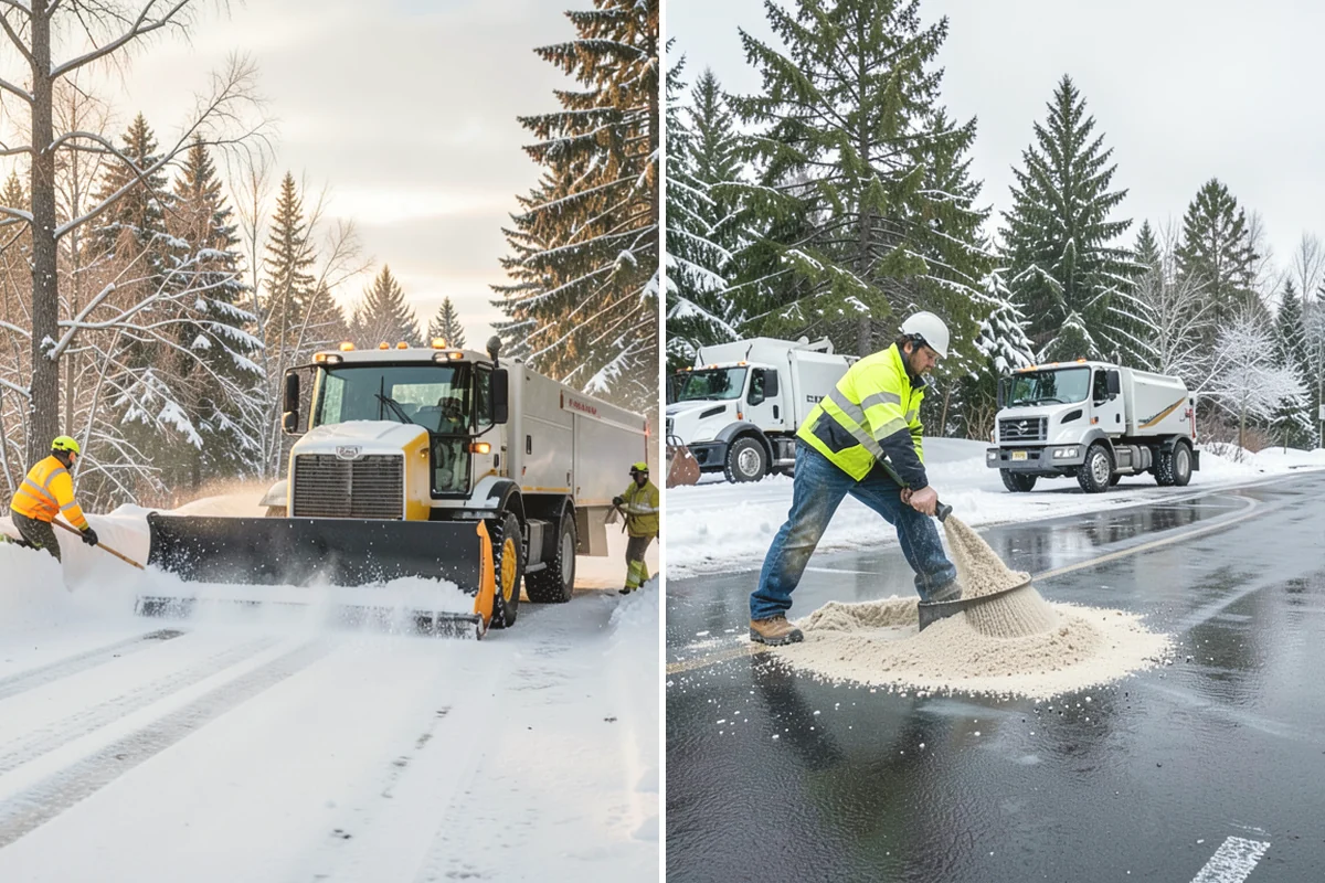 HOA Parking Lot Snow Removal in Covington, King County, WA - Review the association map, trigger depth, and problem areas with the board