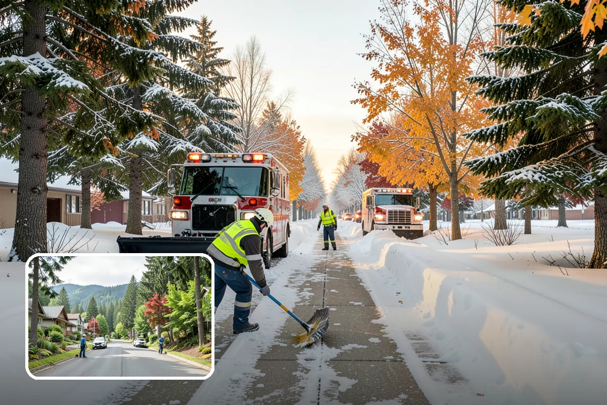 HOA Parking Lot Snow Removal in Darrington, Snohomish County, WA - Board liability is reduced with a documented, trigger-based service record