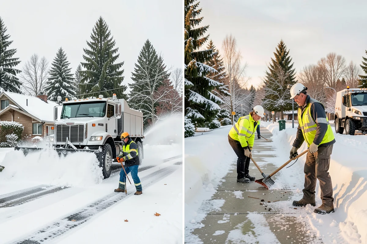HOA Parking Lot Snow Removal in DuPont, Pierce County, WA - Review the association map, trigger depth, and problem areas with the board
