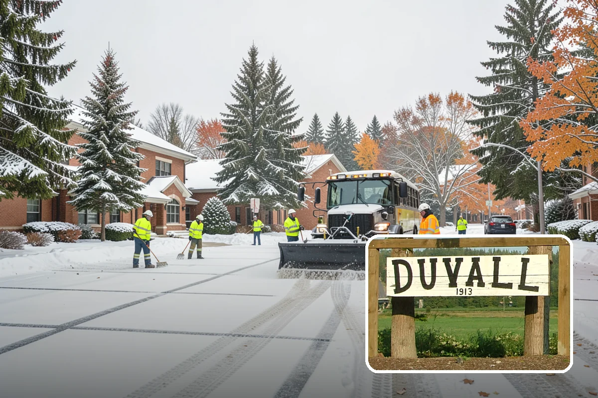 HOA Parking Lot Snow Removal in Duvall, King County, WA - Board liability is reduced with a documented, trigger-based service record