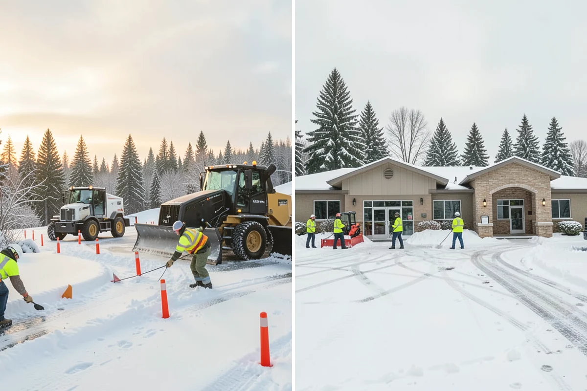 HOA Parking Lot Snow Removal in Duvall, King County, WA - Review the association map, trigger depth, and problem areas with the board