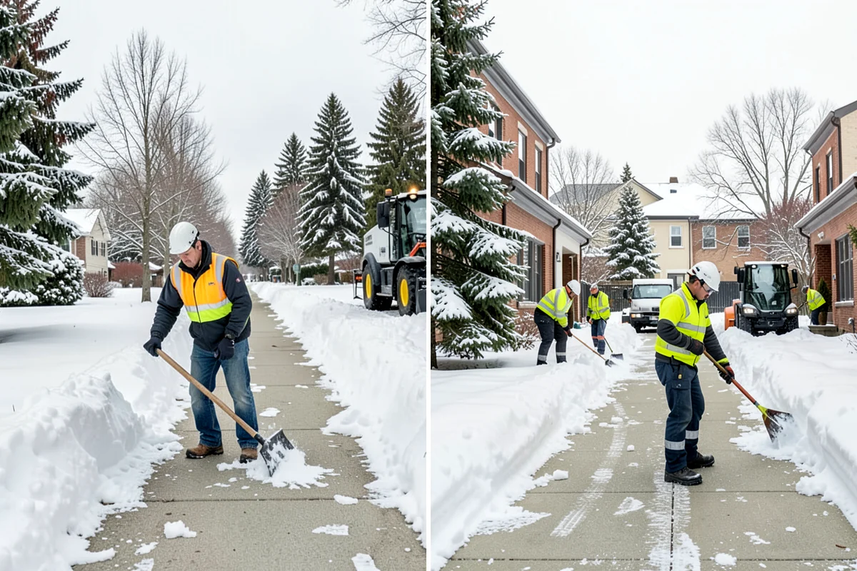 HOA Parking Lot Snow Removal in Everett, Snohomish County, WA - Review the association map, trigger depth, and problem areas with the board
