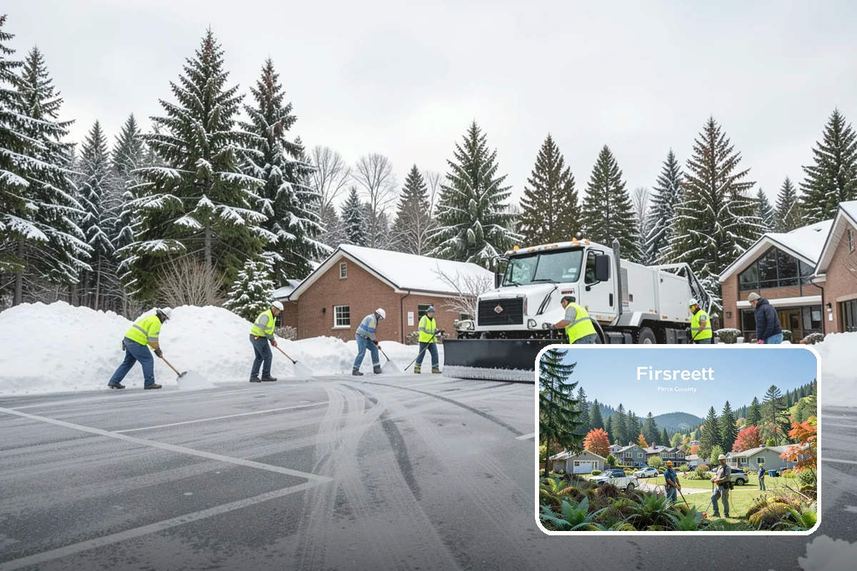 HOA Parking Lot Snow Removal in Fircrest, Pierce County, WA - Board liability is reduced with a documented, trigger-based service record