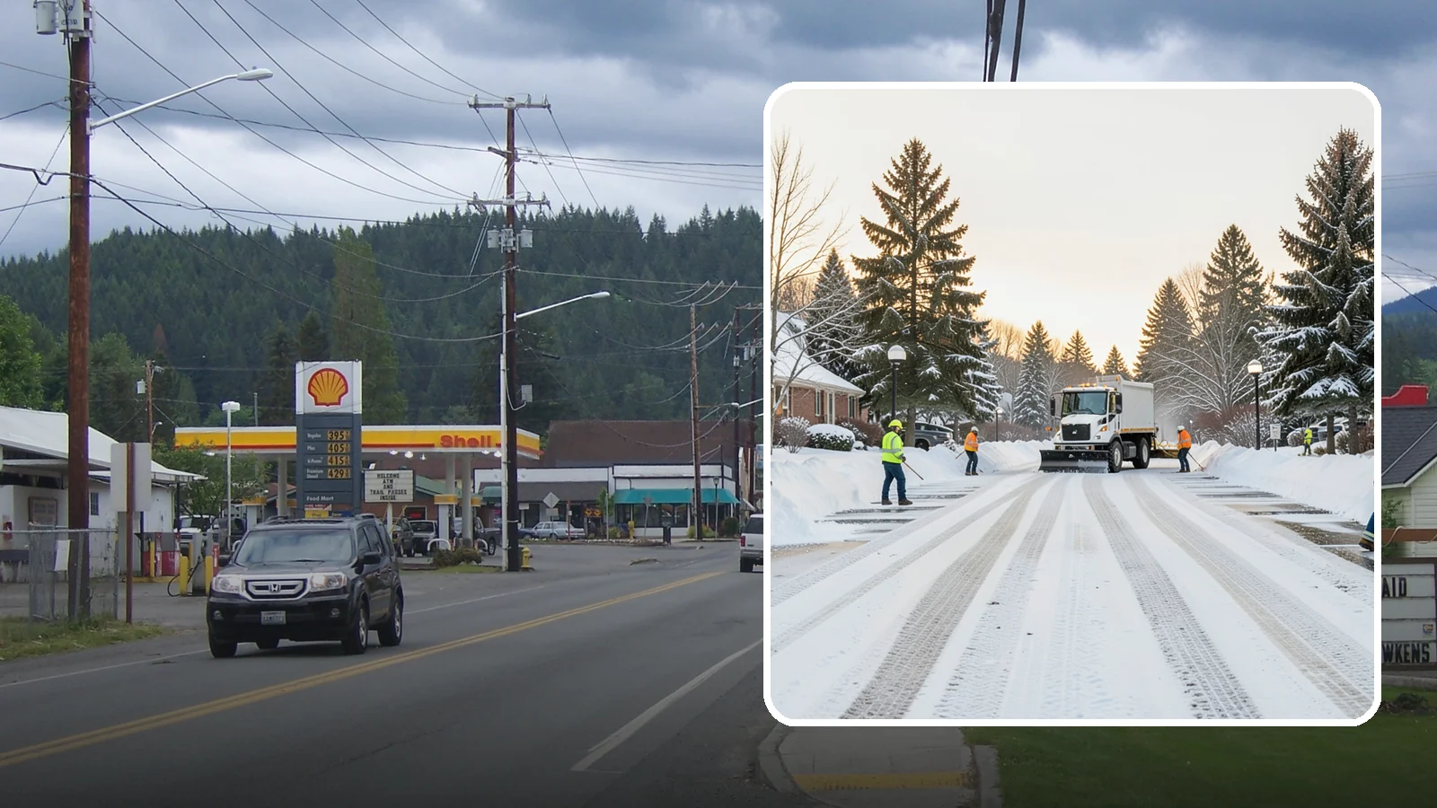 HOA Parking Lot Snow Removal in Granite Falls, Snohomish County, WA - We service shared HOA community lots on a documented contract that protects the board from Western Washington winter liability.