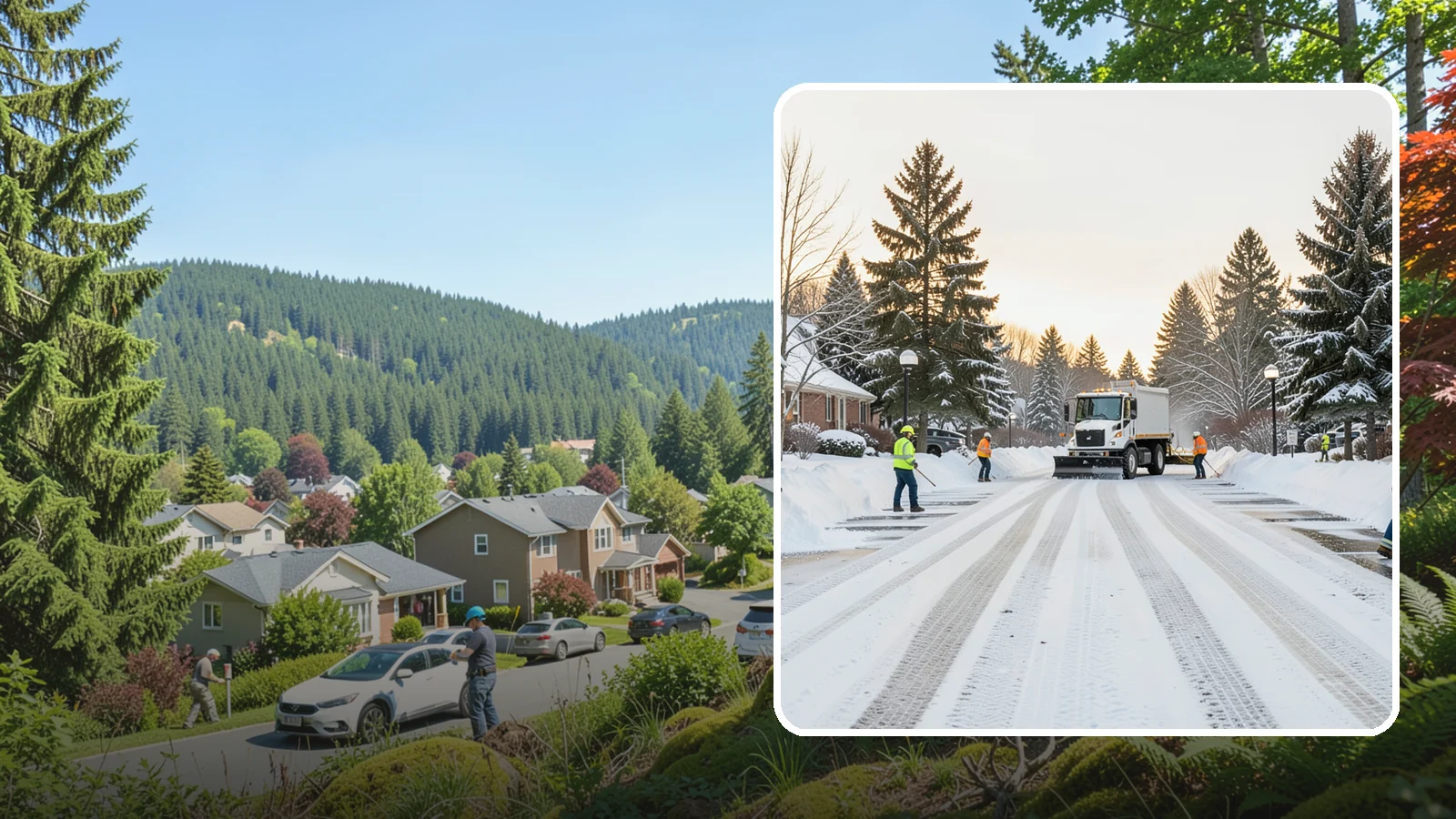 HOA Parking Lot Snow Removal in Index, Snohomish County, WA - We service shared HOA community lots on a documented contract that protects the board from Western Washington winter liability.