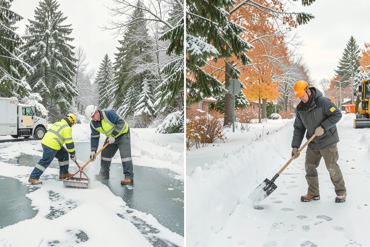HOA Parking Lot Snow Removal in Index, Snohomish County, WA - Review the association map, trigger depth, and problem areas with the board