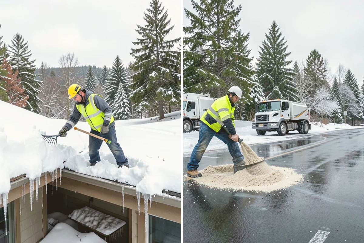 HOA Parking Lot Snow Removal in Kirkland, King County, WA - Review the association map, trigger depth, and problem areas with the board