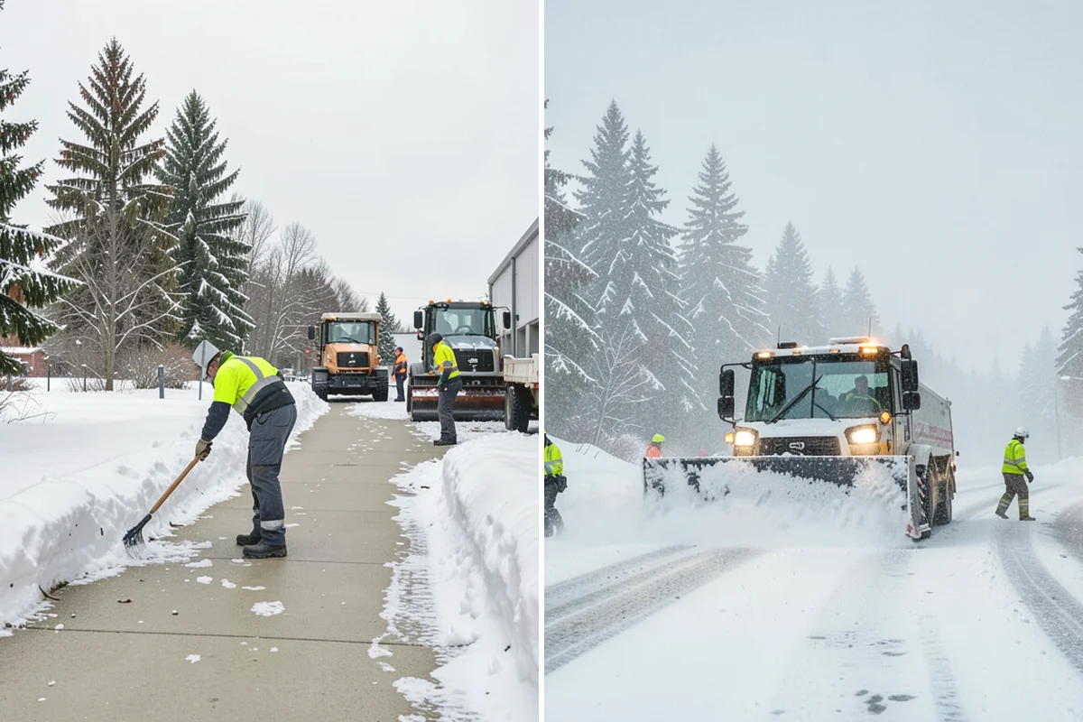 HOA Parking Lot Snow Removal in La Conner, Skagit County, WA - Review the association map, trigger depth, and problem areas with the board