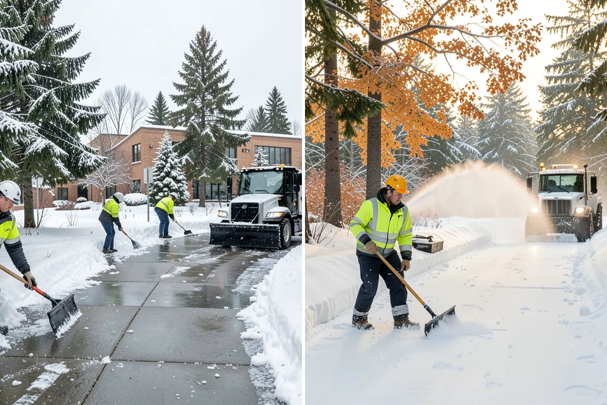 HOA Parking Lot Snow Removal in Lake Forest Park, King County, WA - Review the association map, trigger depth, and problem areas with the board