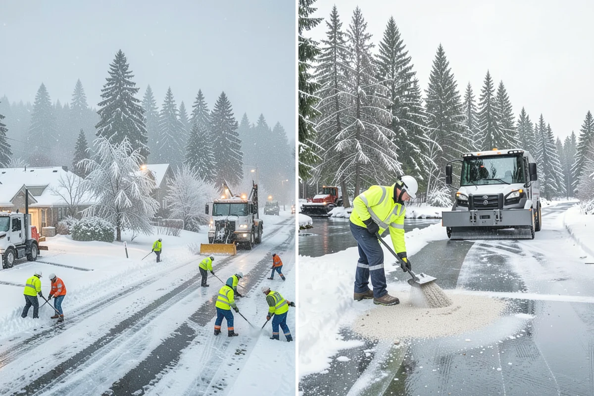 HOA Parking Lot Snow Removal in Lake Stevens, Snohomish County, WA - Review the association map, trigger depth, and problem areas with the board