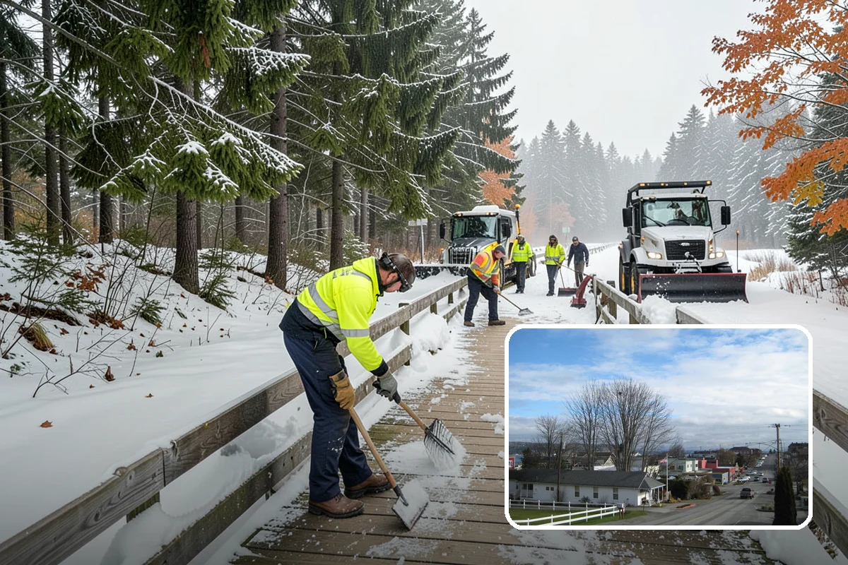 HOA Parking Lot Snow Removal in Langley, Island County, WA - Board liability is reduced with a documented, trigger-based service record