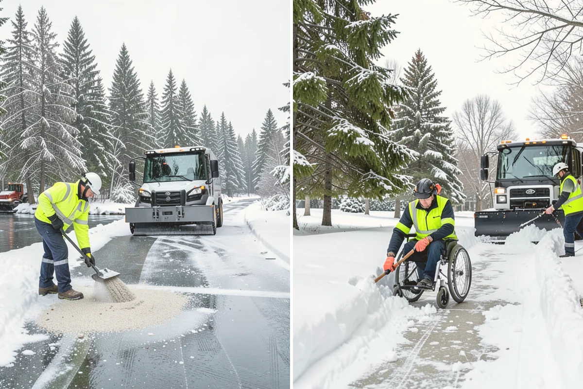 HOA Parking Lot Snow Removal in Langley, Island County, WA - Review the association map, trigger depth, and problem areas with the board