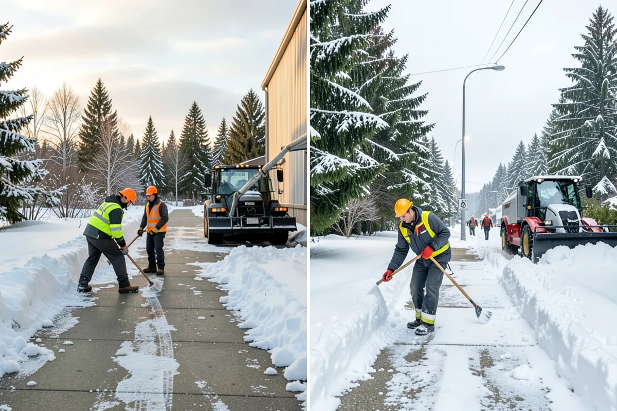 HOA Parking Lot Snow Removal in Lyman, Skagit County, WA - Review the association map, trigger depth, and problem areas with the board