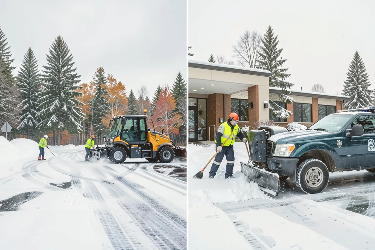 HOA Parking Lot Snow Removal in Lynnwood, Snohomish County, WA - Review the association map, trigger depth, and problem areas with the board