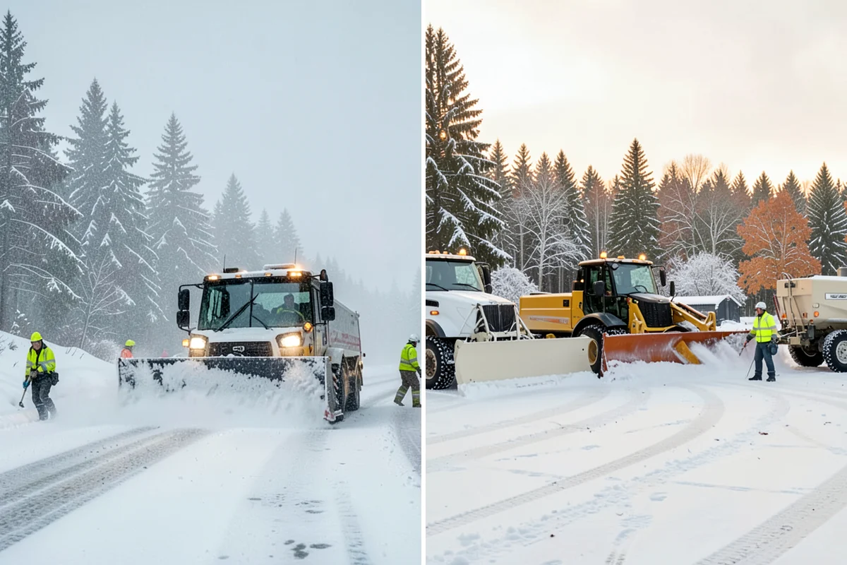 HOA Parking Lot Snow Removal in Maple Valley, King County, WA - Review the association map, trigger depth, and problem areas with the board