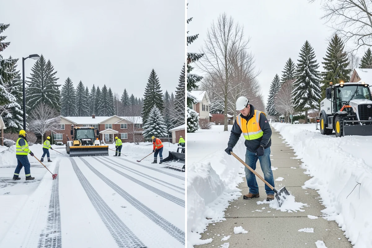 HOA Parking Lot Snow Removal in Marysville, Snohomish County, WA - Review the association map, trigger depth, and problem areas with the board