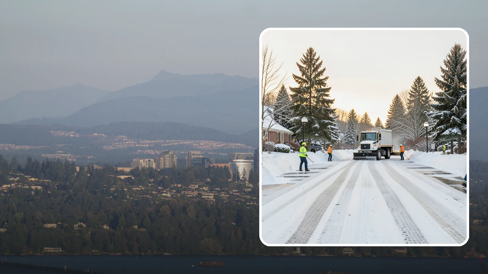 HOA Parking Lot Snow Removal in Medina, King County, WA - We service shared HOA community lots on a documented contract that protects the board from Western Washington winter liability.
