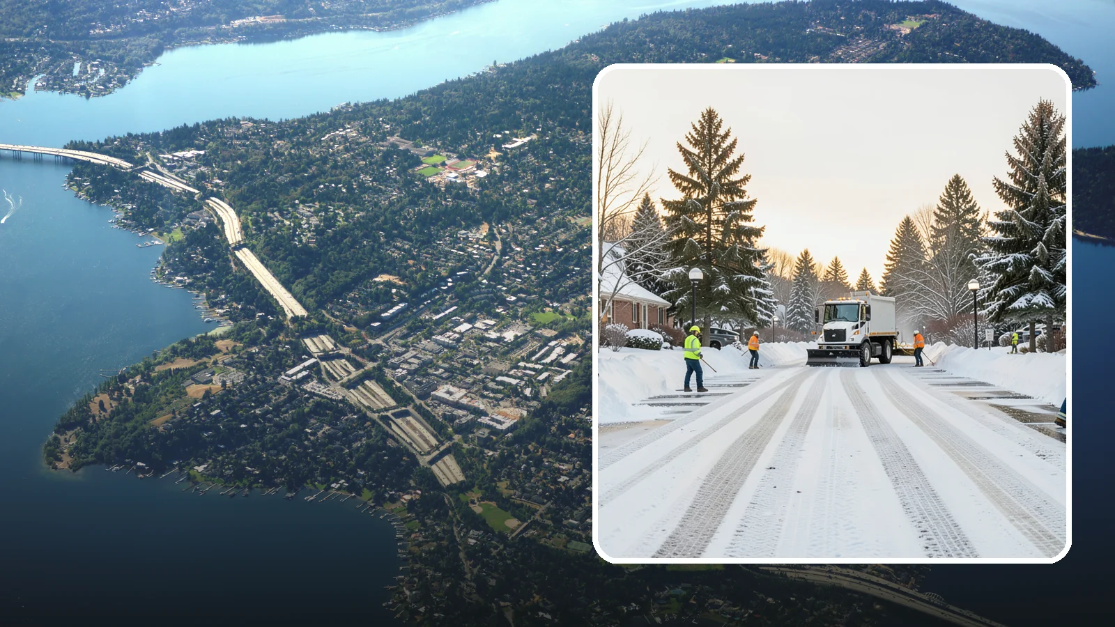 HOA Parking Lot Snow Removal in Mercer Island, King County, WA - We service shared HOA community lots on a documented contract that protects the board from Western Washington winter liability.