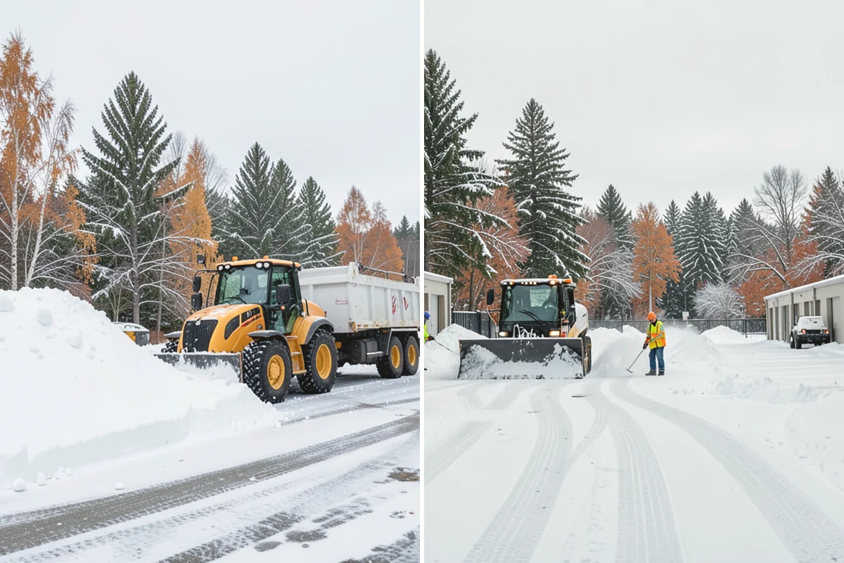 HOA Parking Lot Snow Removal in Mill Creek, Snohomish County, WA - Review the association map, trigger depth, and problem areas with the board