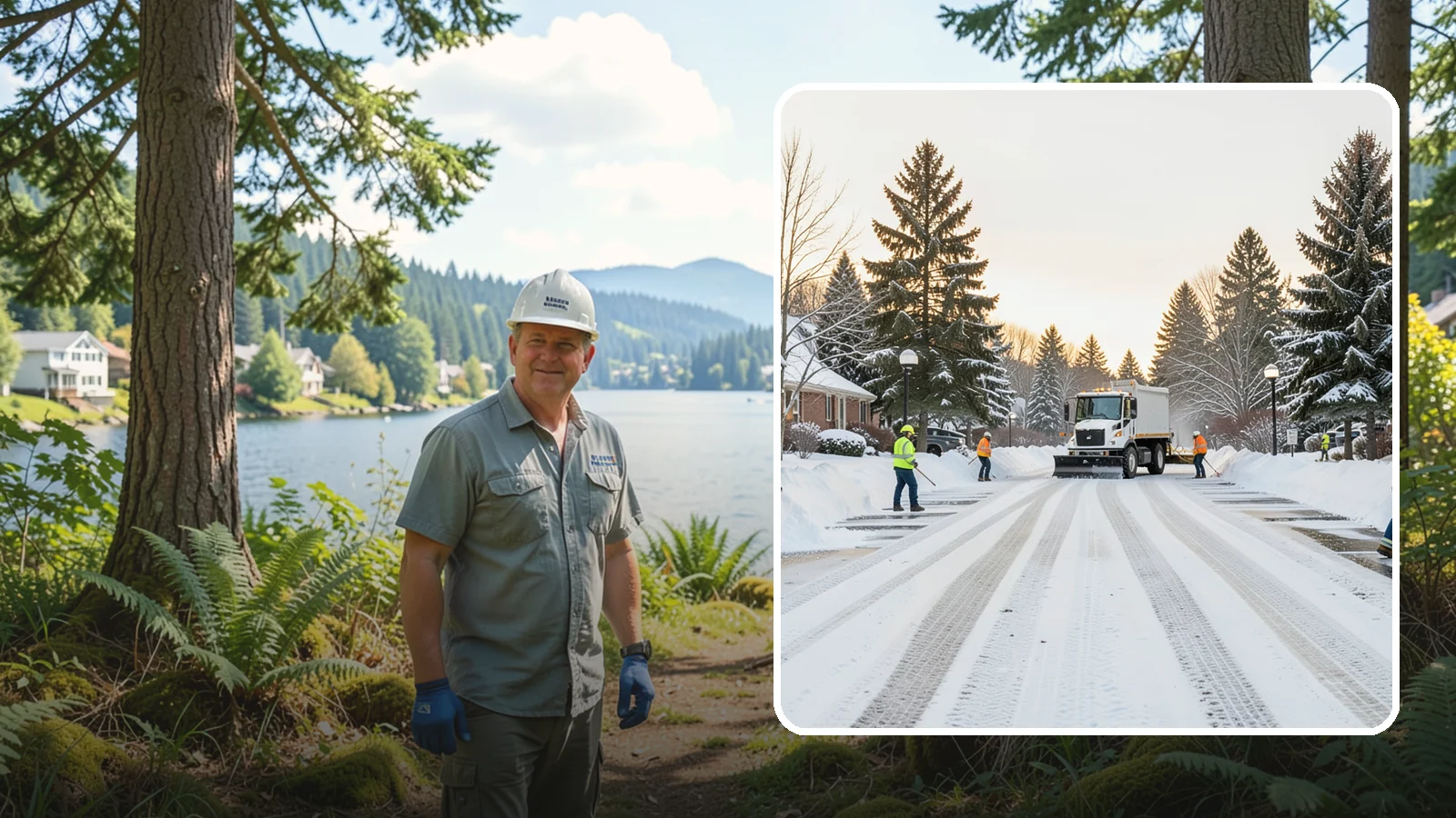 HOA Parking Lot Snow Removal in Milton, King County, WA - We service shared HOA community lots on a documented contract that protects the board from Western Washington winter liability.