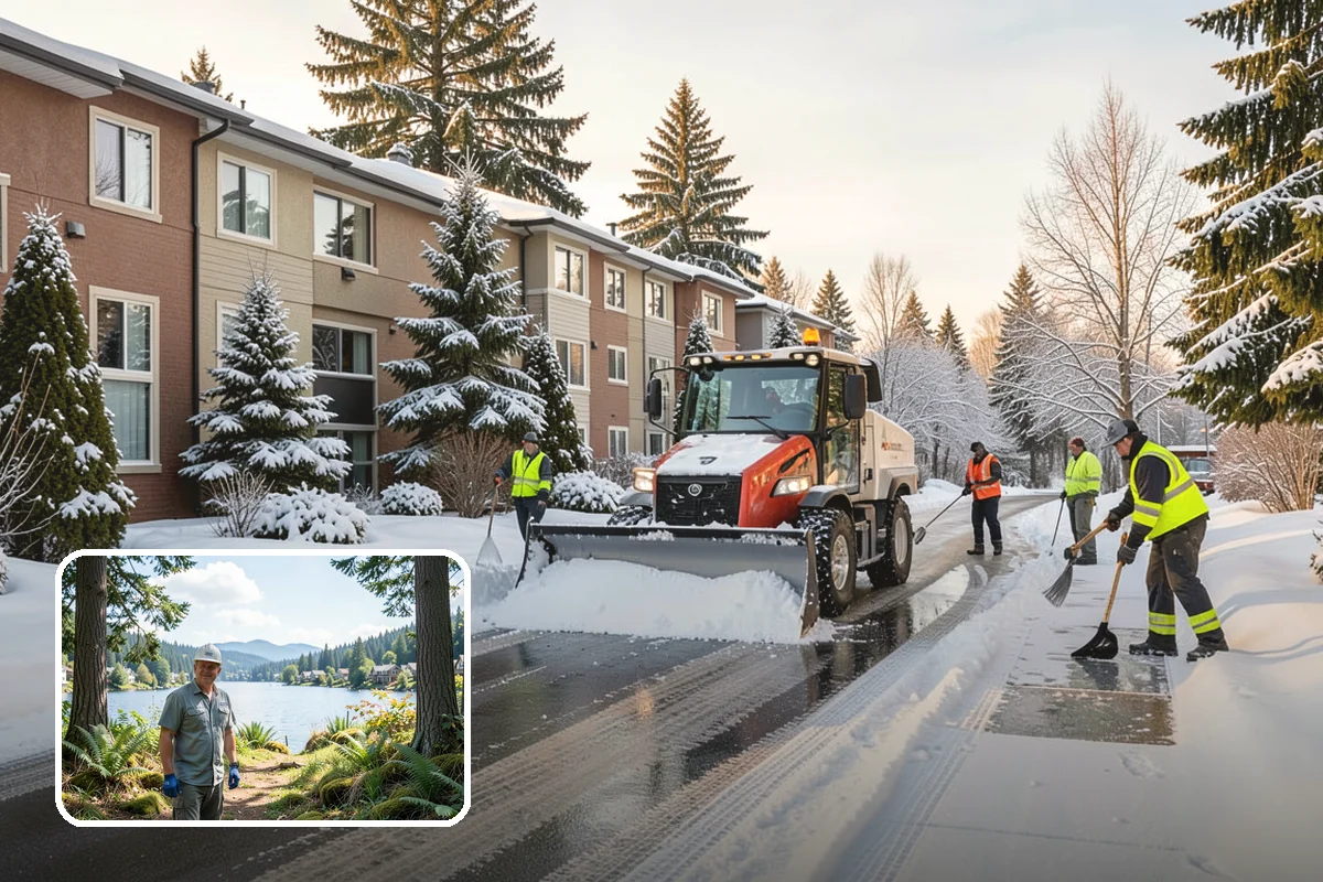 HOA Parking Lot Snow Removal in Milton, King County, WA - Board liability is reduced with a documented, trigger-based service record