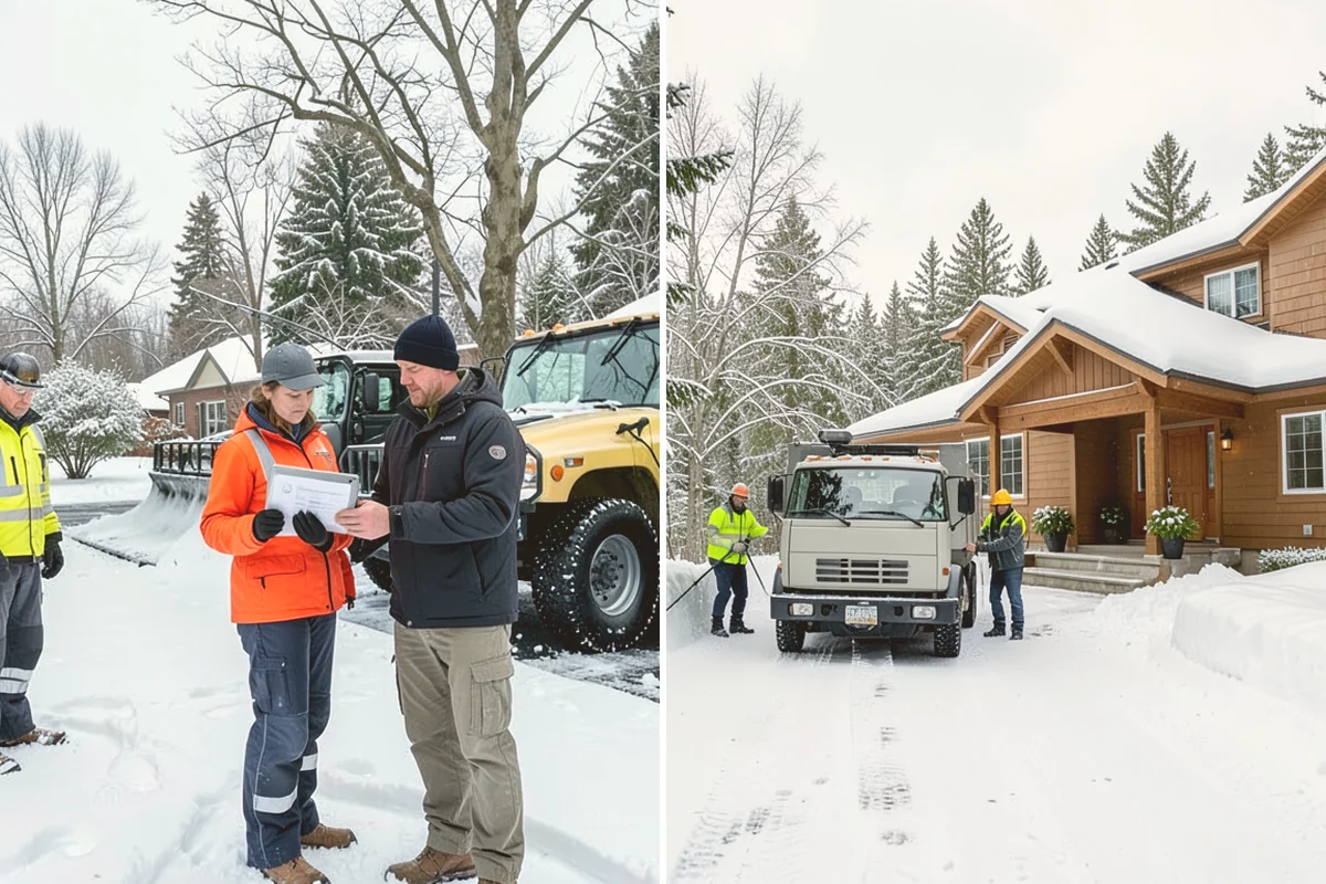 HOA Parking Lot Snow Removal in Milton, King County, WA - Review the association map, trigger depth, and problem areas with the board
