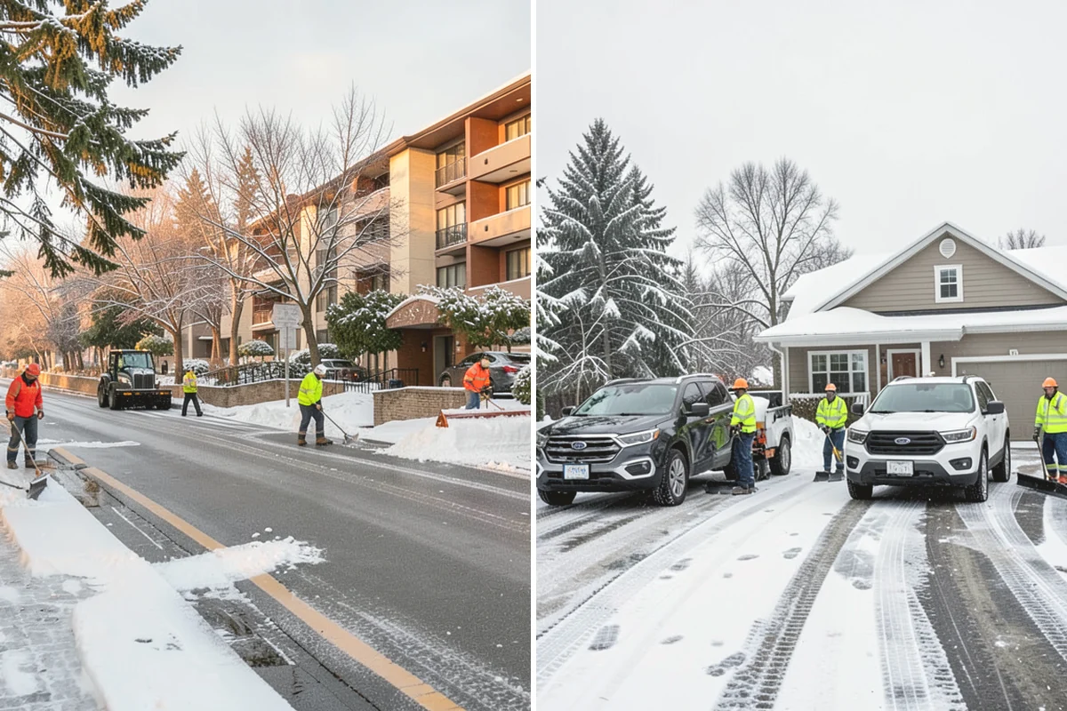 HOA Parking Lot Snow Removal in Monroe, Snohomish County, WA - Review the association map, trigger depth, and problem areas with the board