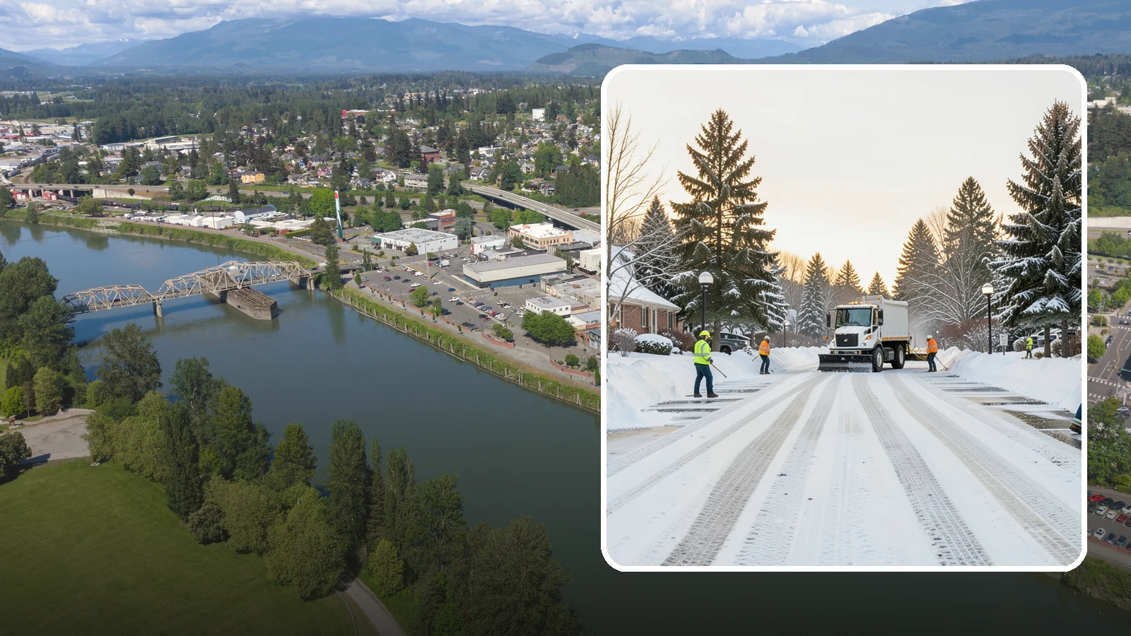 HOA Parking Lot Snow Removal in Mount Vernon, Skagit County, WA - We service shared HOA community lots on a documented contract that protects the board from Western Washington winter liability.