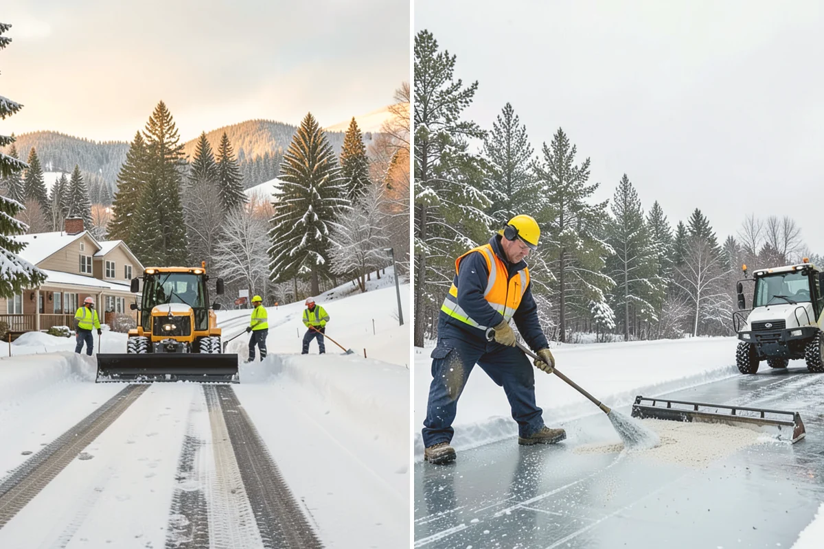 HOA Parking Lot Snow Removal in Newcastle, King County, WA - Review the association map, trigger depth, and problem areas with the board