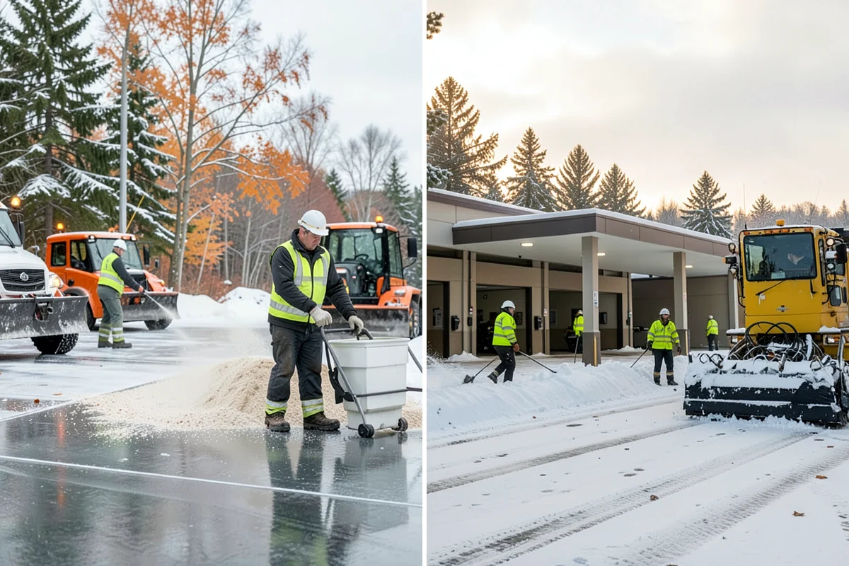 HOA Parking Lot Snow Removal in Normandy Park, King County, WA - Review the association map, trigger depth, and problem areas with the board