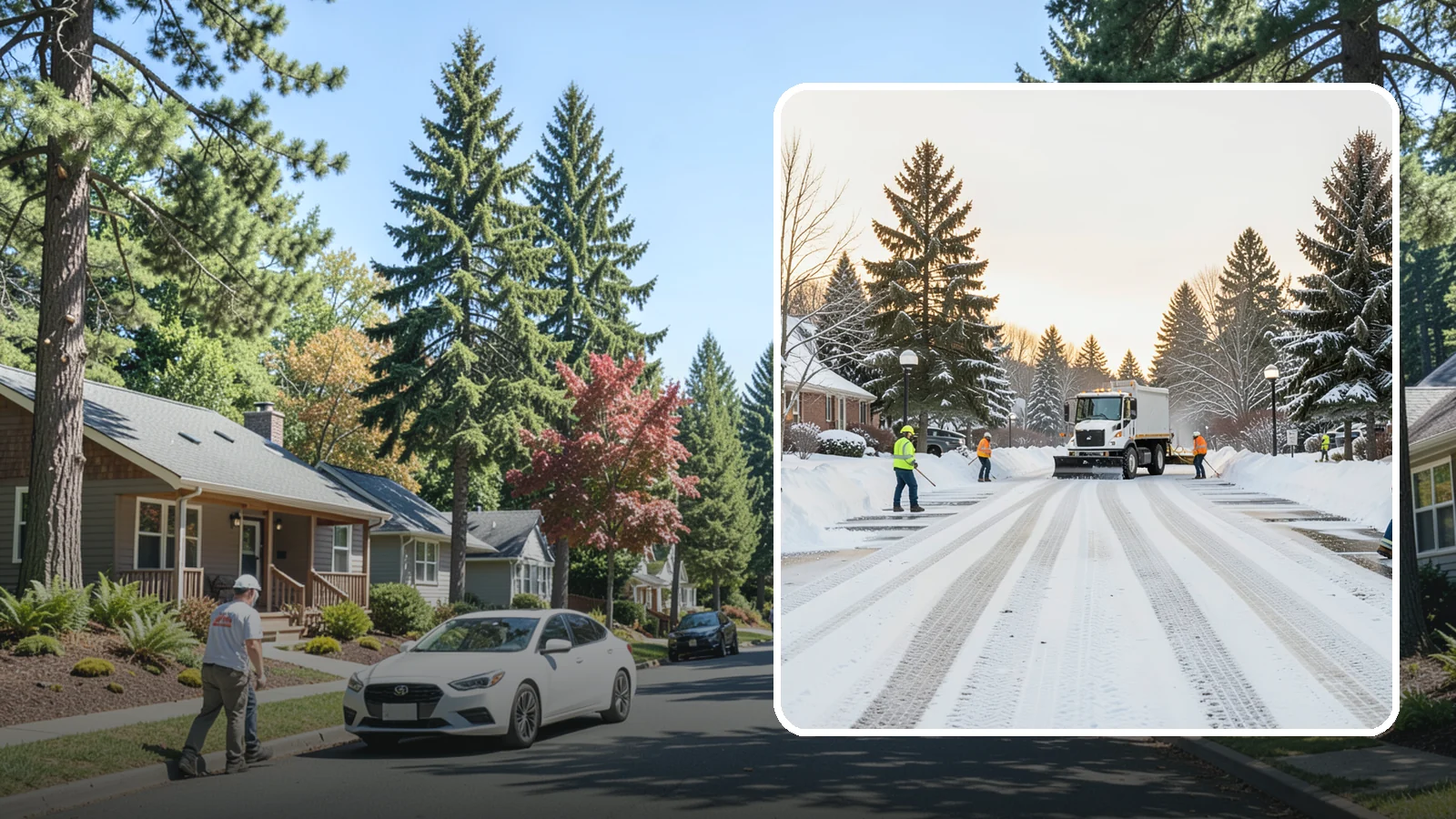 HOA Parking Lot Snow Removal in Orting, Pierce County, WA - We service shared HOA community lots on a documented contract that protects the board from Western Washington winter liability.